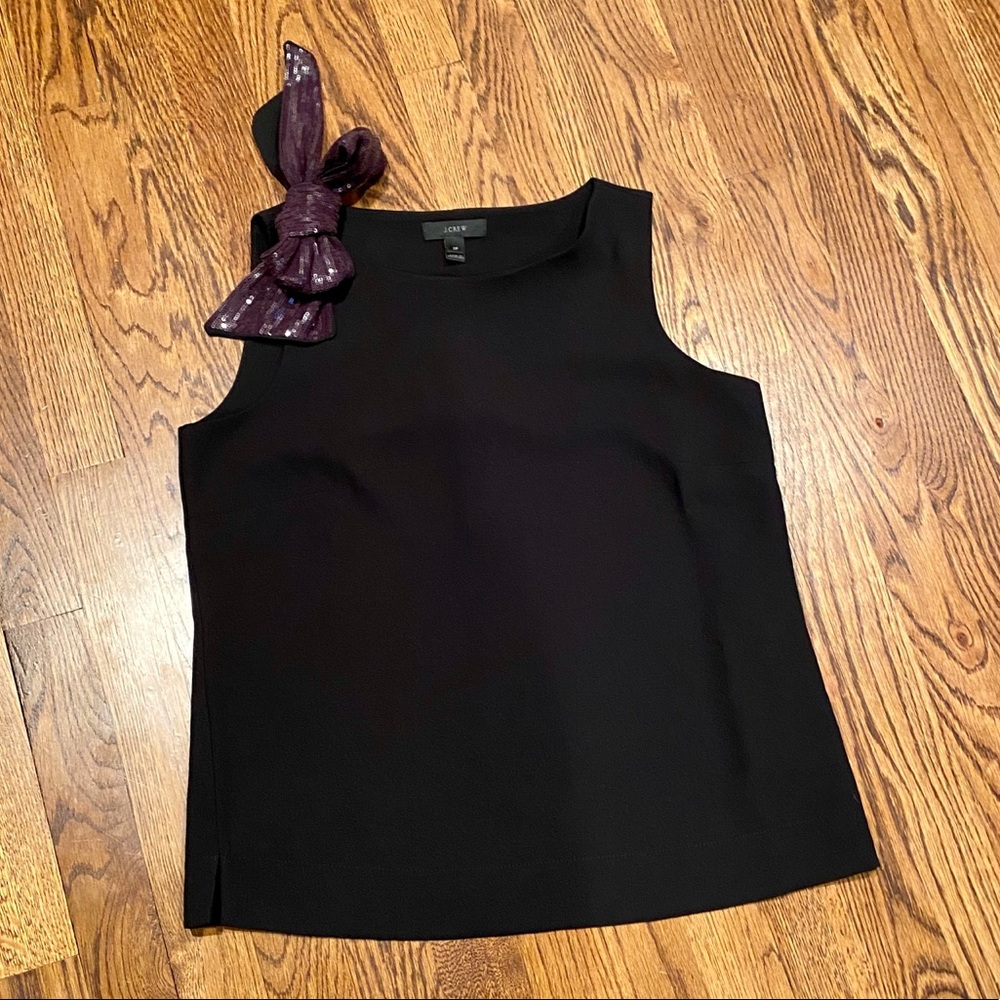 JCrew blouse with sequined bow